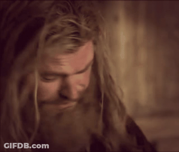 Fat Thor Shaking Head GIF