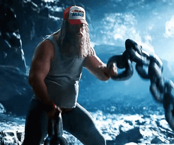 Fat Thor Working Out GIF