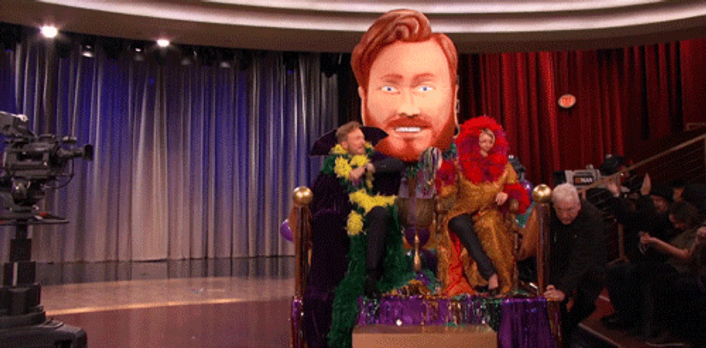 Fat Tuesday Conan O'Brien Mardi Gras Parade GIF