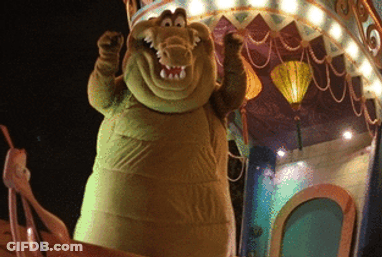 Fat Tuesday Dancing Chubby Dinosaur GIF