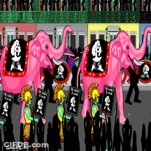Fat Tuesday Elephant Parade Animation GIF