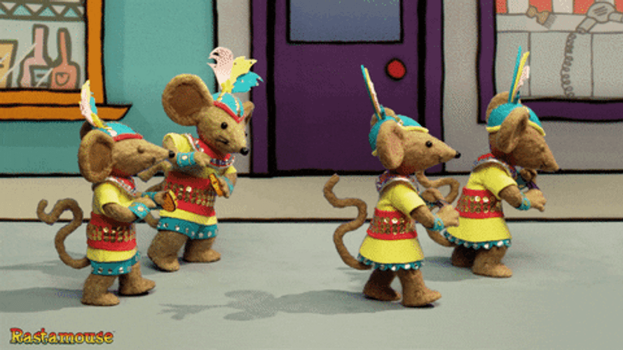 Fat Tuesday Rastamouse Mardi Gras Dance GIF