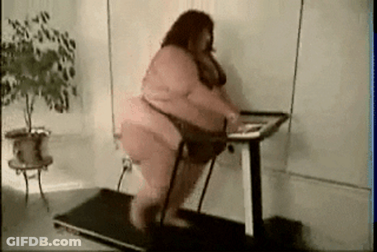 Fat Tuesday Treadmill Work Out GIF