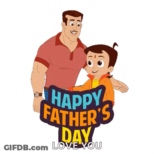 Father And Son Happy Father's Day Card GIF