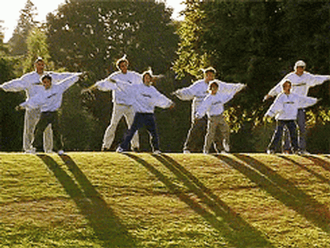 Father And Son Rain Dance GIF