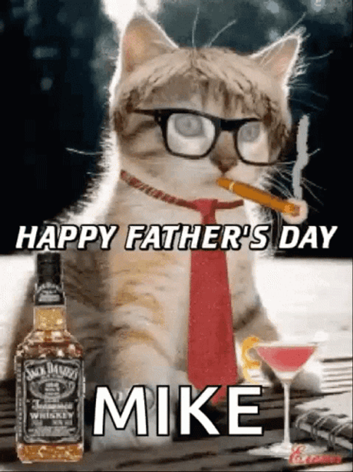 Fathers Day Mike Cat GIF