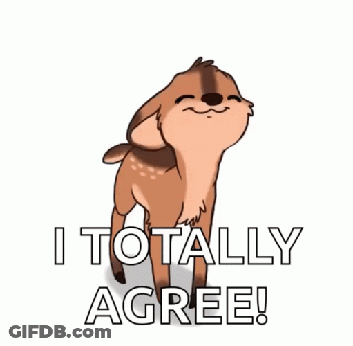 Fawn Cartoon I Totally Agree GIF