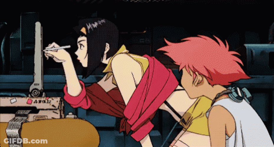Faye Valentine Drawing With Ed GIF