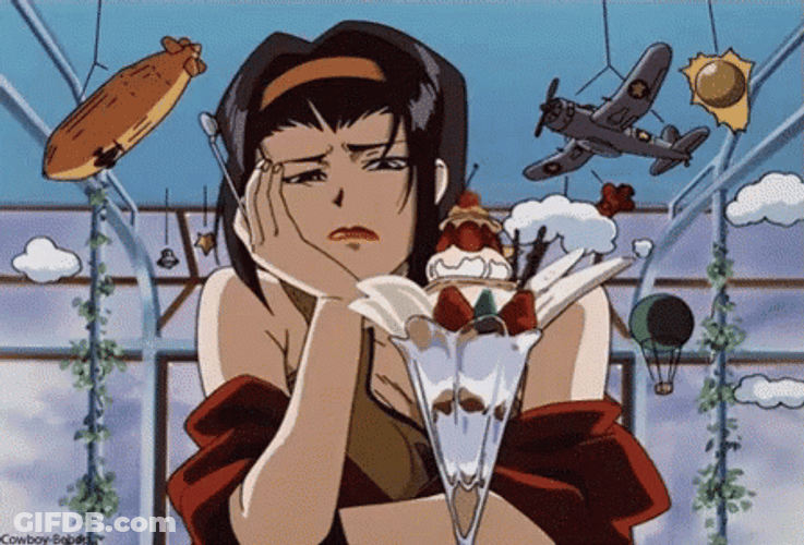 Faye Valentine Sad Face GIF