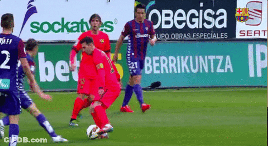 FC Barcelona Amazing Ball Maneuver GIF