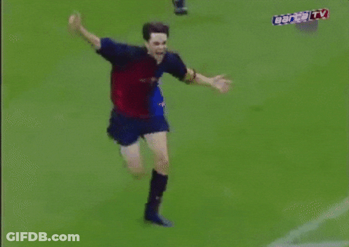 FC Barcelona Andrés Iniesta Wild Celebration GIF