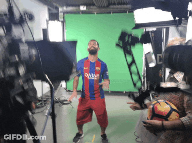 FC Barcelona Arda Turan Dancing On Camera GIF