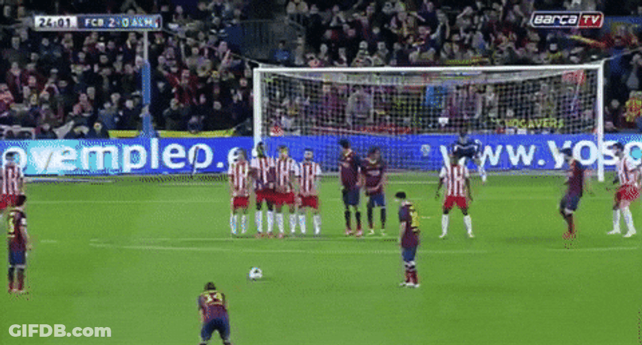 FC Barcelona Incredible Kick Off Score GIF