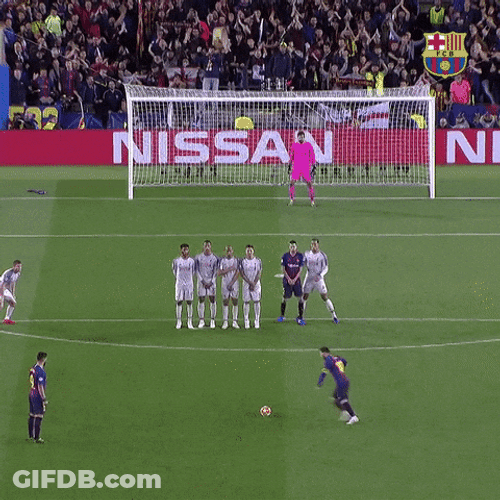 FC Barcelona Kick Off Score GIF