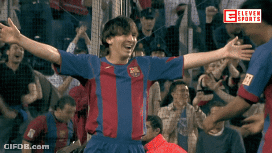 FC Barcelona Lionel Messi Piggyback Ride GIF