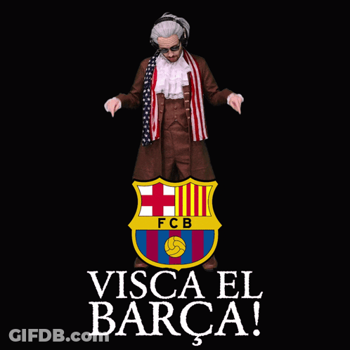 FC Barcelona Logo With Soccer Ball GIF