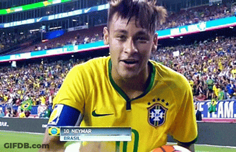 FC Barcelona Neymar Da Silva Flying Kiss GIF
