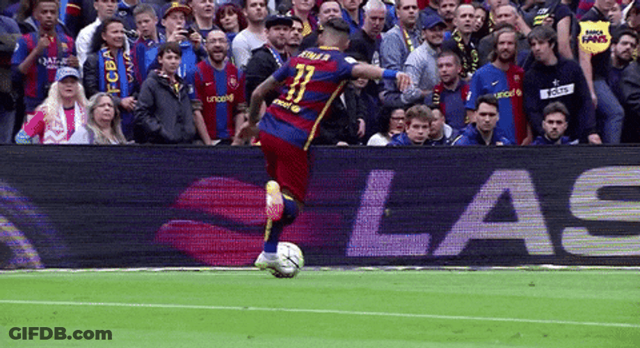 FC Barcelona Neymar Da Silva Incredible Kick GIF
