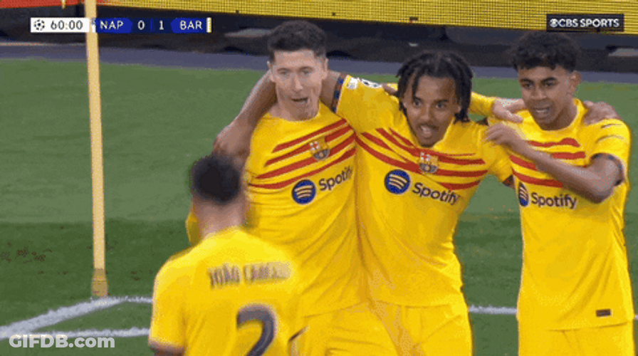 FC Barcelona Teammate Exchange Greetings GIF