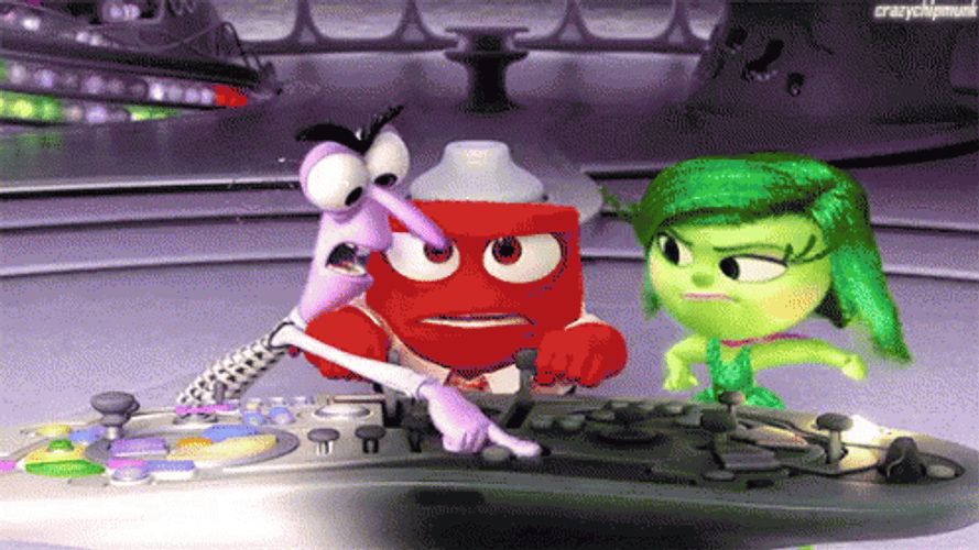 Fear Disgust Angry Inside Out Fighting GIF