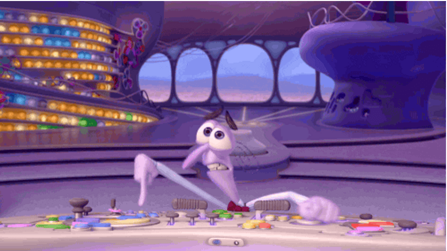 Fear Inside Out Controlling Buttons GIF