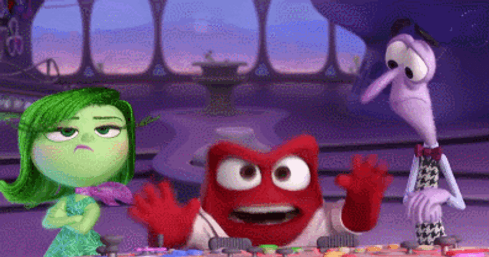 Fear Inside Out Punched Anger GIF