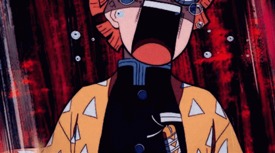 Fearful Zenitsu GIF