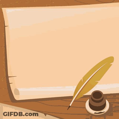 Feather Writing Happy Independence Day GIF