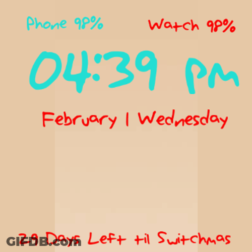 February 1 Wednesday Timer GIF