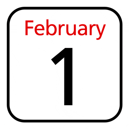 February 14 Calendar Confetti GIF