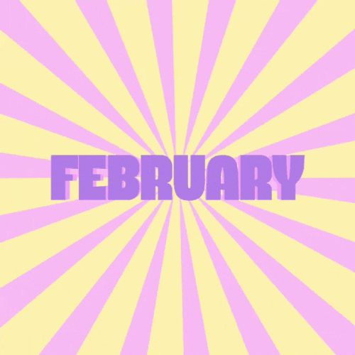 February Purple Spinning Rays GIF
