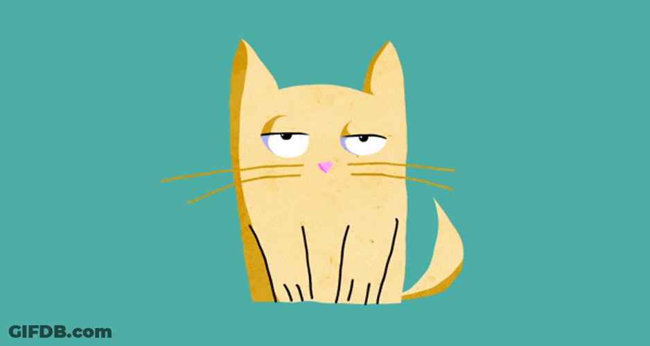 Fed Up Cat With Yarn GIF