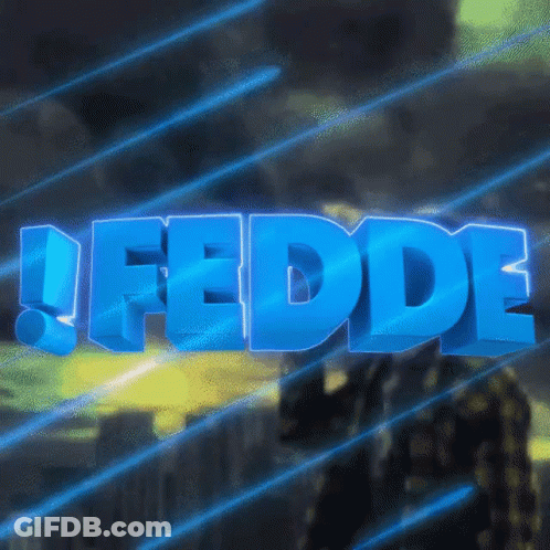 Fedde In Blue Letters GIF