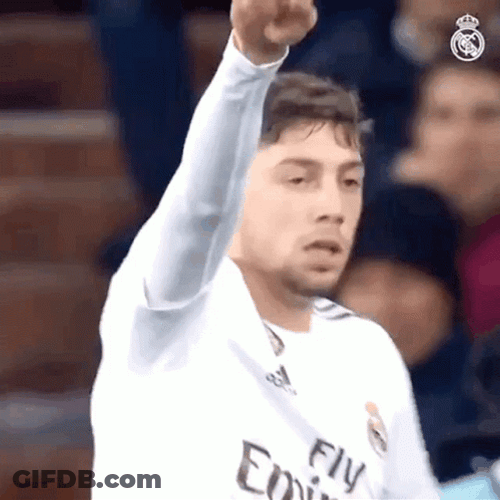 Federico Valverde Running And Pointing GIF