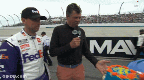 FedEx Man Talking To Fox News Hat GIF
