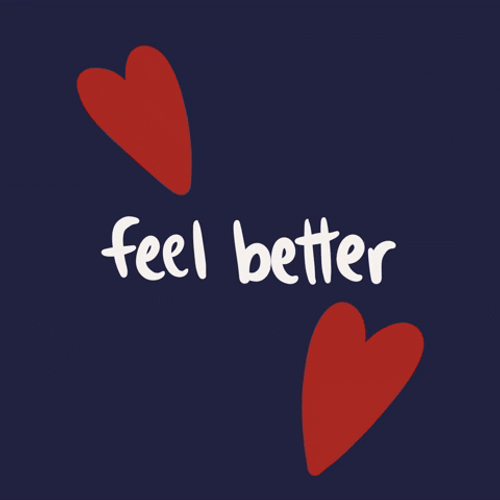 Feel Better Soon Love Hearts GIF