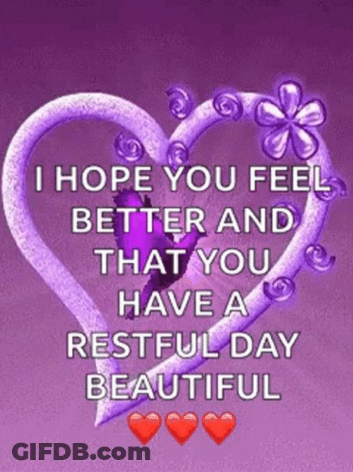 Feel Better Soon Neon Heart GIF