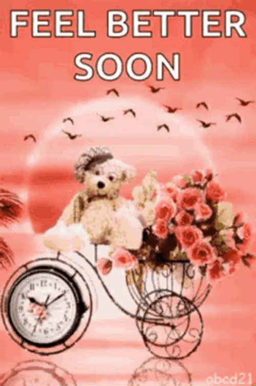 Feel Better Soon Pink Sunset GIF