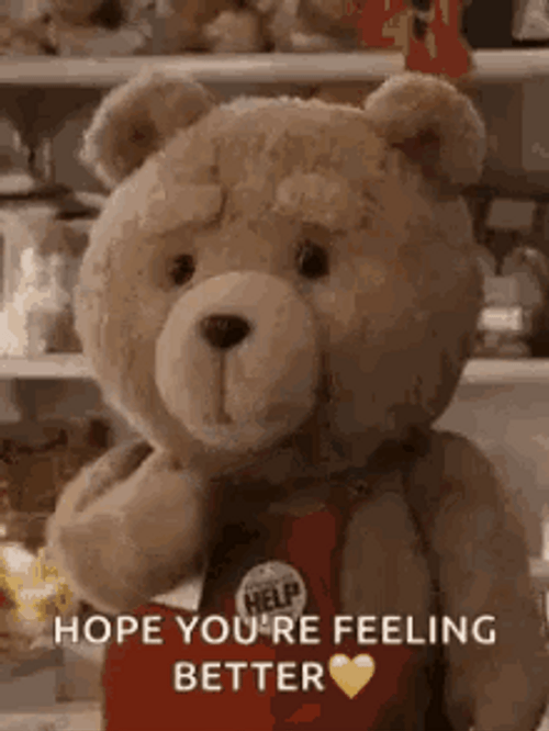 Feel Better Ted Bear GIF