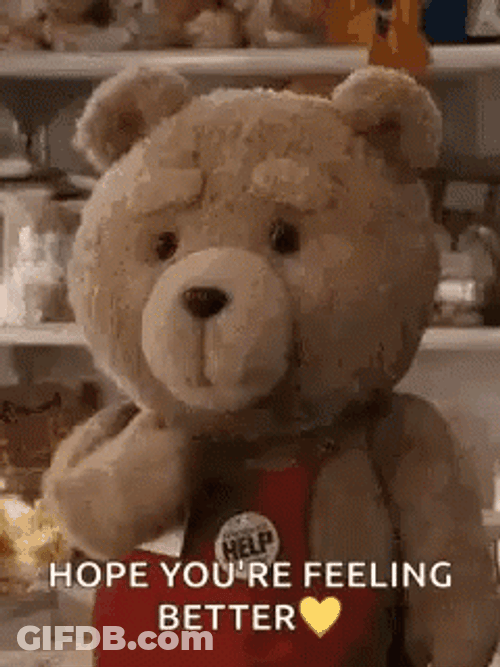 Feeling Better Bear Blowing Kisses GIF