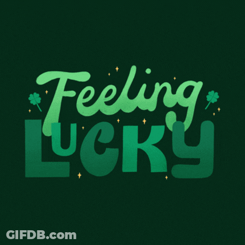 Feeling Lucky Sign In Circle GIF