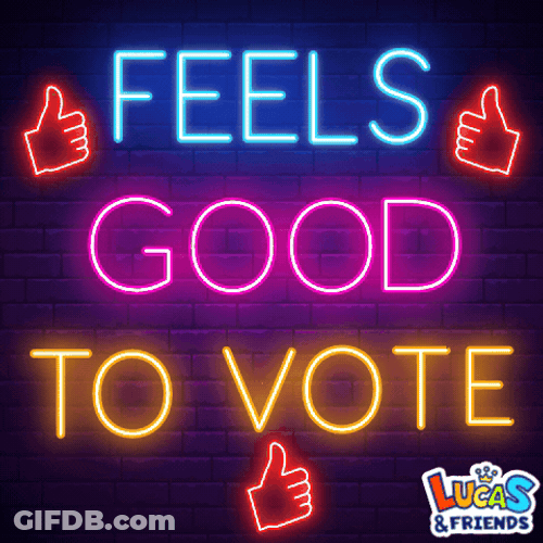 Feels Good To Vote Sign GIF