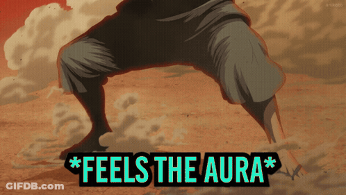 Feels The Aura Blue Poster GIF
