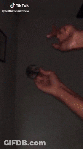 Feet Covered In Glitter With TikTok Watermark GIF