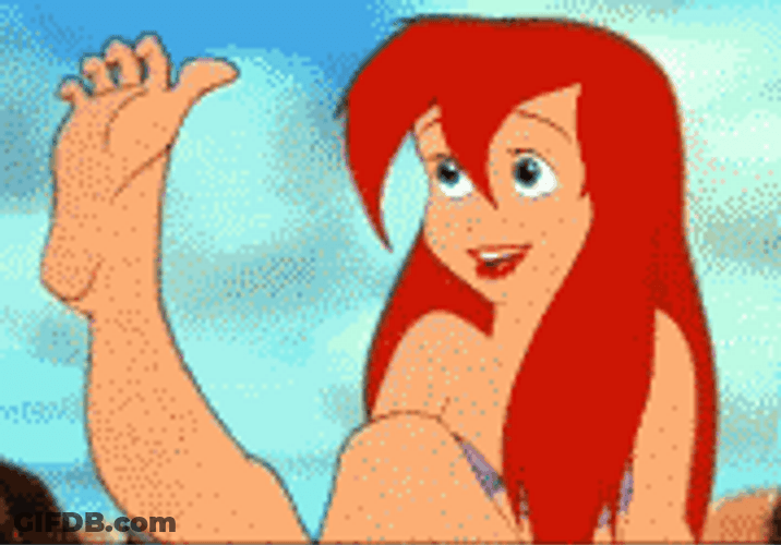 Feet Hurt Ariel Still Happy GIF