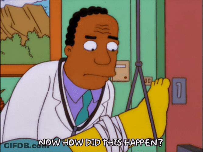 Feet Hurt How It Happened Homer Simpson GIF