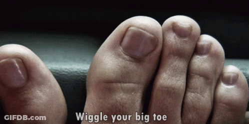Feet Saying Wiggle Your Big Toe GIF