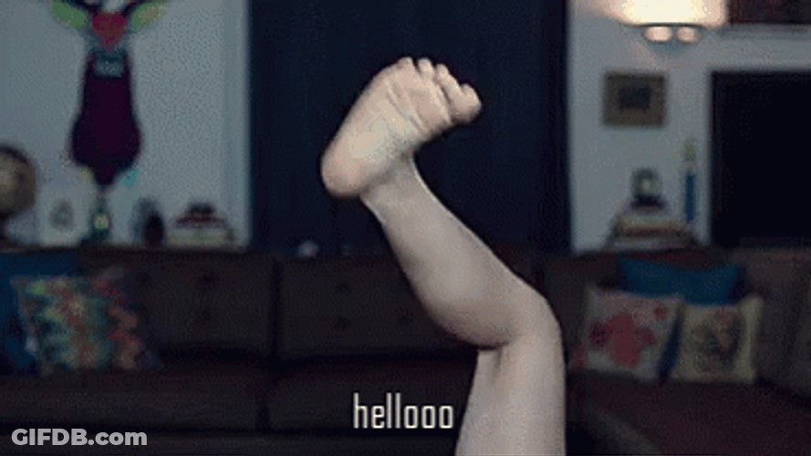 Feet Wave Hello GIF