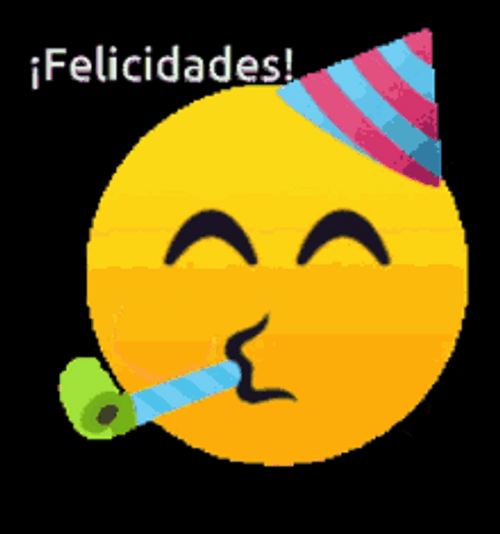 Felicidades Celebrating Partying Emoji GIF