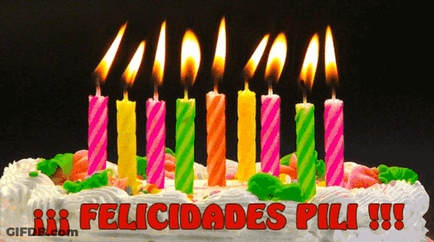 Felicidades Colorful Cake Candles Celebration GIF